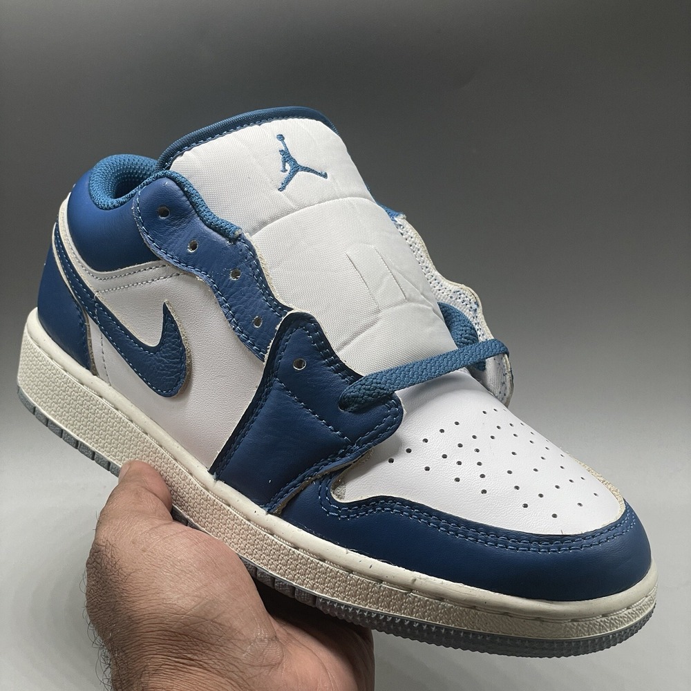 Air Jordan 1 Low SE Industrial Blue White FN9137-141 GS 5.5Y Women Size 7